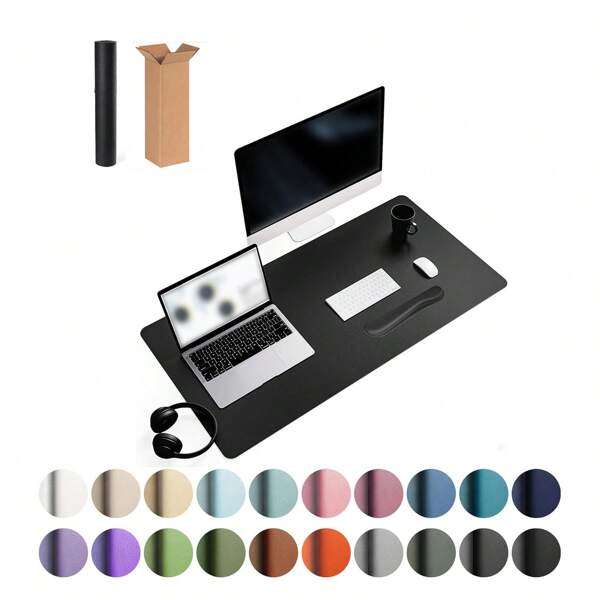 1 件 FATES 键盘腕托记忆泡沫、桌垫、鼠标垫、防水 PVC 皮革桌保护垫、超薄大号桌面吸墨纸、易清洁笔记本电脑桌书写垫，适用于办公室工作/家庭/装饰