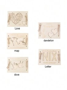 1 szt. Drewniany pusty wydrukowany drewniany klips do deski, ręcznie robione ozdoby stołowe do przechowywania pieniędzy, kreatywne prezenty z drewna na przyjęcie, klips do deski do przechowywania pieniędzy