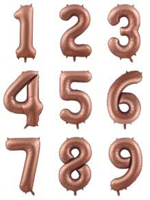 Bóng bay nhôm hình số màu cà phê cỡ lớn 40 inch, thích hợp cho trang trí nền sinh nhật, kỷ niệm, Giáng sinh - Cà phê nâu - Xem 4
