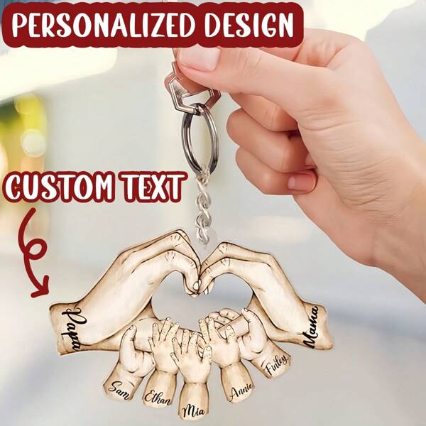 1PC Moda Personalizada Bonito Amor Multi-Mãos Personalizado Texto Personalizado Parentes, Amigos, Professores E Colegas De Classe Amante Diversão Textura Personalizada Acrílico Chaveiro Bolsa Pingente Chave De Carro Pingente Pequeno Presente Dawg, Lantejoulas, Bonito, Adorável, Engraçado, Fofos, Kawaii Personalizado, Personalizado, Único, Personalizado Presentes Ideais Para Ele, Presentes Ideais Para O Namorado, Família, Avós, Ela, Namorada, Animais De Estimação, Amigos, Crianças Para Aniversários, Para Formatura, Para Inauguração De Casa, Para Casamentos, Para Aniversários