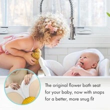 1 pièce Chaise de bain bébé en forme de lotus, convient aux nouveau-nés et nourrissons de 0 à 6 mois et plus, tapis de bain bébé lavable en machine