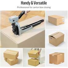 Meite HB3518 Manual Carton Closing Stapler For Cardboard Box Assembly Uses 34.7mm Crown 18mm Length Carton Closing Staples - GaryOrYellow1 - View 5