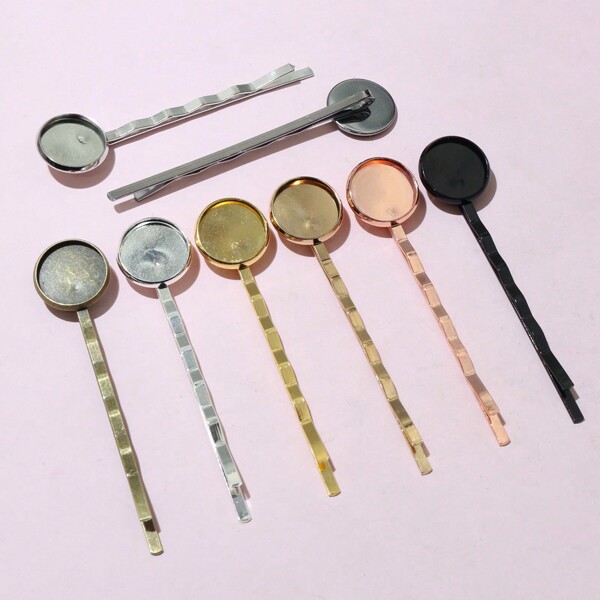 10 Stücke einfache DIY Haarspangen Leere Basis passend für 12mm Cabochons Haarspangen Mode Schmuckherstellung Zubehör
