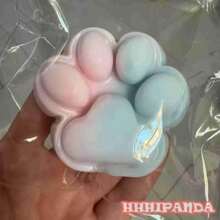 1pc Cute TPR Gradient Taba Squishy Cat Paw Squeeze Toys Slow Rebound Stress Relief Decompression - Multicolor - View 4
