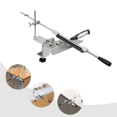 YUNRUX Professionell knivslipare Knivslipare med 6 brynen Manuell knivslipare, Professionell rullslipare Knivslipare 360° roterande knivslipare