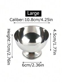 1 pieza Taza de acero inoxidable para helado, vaso para postre, tazón para ensalada de frutas, taza para aperitivos para el verano y vuelta al colegio