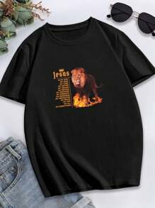 Lion Jesus Is My God King Lord And Savior - Christian Graphic Women's Tee For Men Perfect For Halloween
