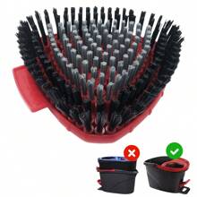 1 pieza Cabezal de repuesto para trapeador giratorio EasyWring - Cepillo duro raspador para duchas, baños y azulejos de cocina - Compatible con el sistema de tanque único de O-Cedar/Viledo - Rojo - Ver 12