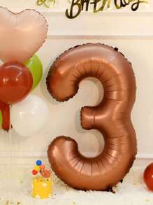 Bóng bay nhôm hình số màu cà phê cỡ lớn 40 inch, thích hợp cho trang trí nền sinh nhật, kỷ niệm, Giáng sinh - Cà phê nâu - Xem 5