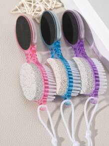 1/2pcs, (4 In 1) Pedicure Paddle Kit Tool With Pumice Stone For Feet, Foot Hand Toe Nail Cleaning Brush, Metal File And Emery Board, Manicure Foot Rasp Callus Remover Pedi Set - Multicolor - View 1