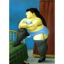 1pc Vintage Fernando Botero Art Dik Persoon Canvas Schilderij Paar Dansende Prints Muurschildering Grappige Figuren Muurkunst Poster Voor Woonkamer Decor Geen Lijst