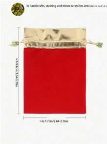 10 piezas de Bolsas de terciopelo con cordón, adecuadas para joyería, regalos de boda, recuerdos preciados, fiesta de cumpleaños, inauguración de la casa, promoción, Día de San Valentín, Año Nuevo 2025, Bolsas de terciopelo con cordón, Bolsas de terciopelo para joyería, Adecuadas para bolsas de regalo rojas de boda, recuerdos de fiesta, suministros festivos
