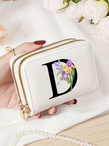 Burgundy Bag Charry Red Bag Wine Red Bag Large Capacity Multi Double Zipper Card Holder Wallet Business Card Holder Credit Card Holder Women For Women Wallet Mini Wallet Purse Wallet Card Wallet - Burgundy - View 50