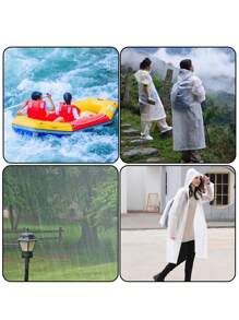 2/5pcs Women's Waterproof EVA Raincoats - Windproof, Portable Waterproof Poncho, Raincoat - Long Sleeve, Hooded, Lightweight, Breathable, Windproof - Full Coverage With Drawstring For Hiking, Cycling & Travel And Outdoor Activities- Suitable For Rainy Days & Outdoor Activities - Perfect Gift For Adventurers
