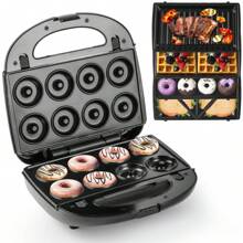 SUPERLEX 4-In-1 Sandwich Maker, Stainless Steel Sandwich Toaster, Waffle Maker, Panini Oven, Grill, Dough Stick Maker, Donut Tray, Nut Tray, Cake Tray, Removable Deep Slot Baking Tray, Non-Stick Coating Suitable For Kitchen Breakfast, Cool Touch Handle, Non-Slip Bottom Feet - UK Plug(220-240V) - View 14