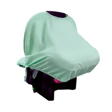 Combo - Baby Car Seat Cover, Sun Protection Hood And Belt Protectors - Various Colors - Mint Green - View 3