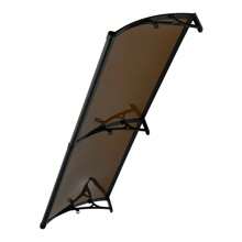 Futchoy 200*60 cm Sonnensegel Windschutz Haustür Bogen Regenschuppen Wichtiger Schutz - Braun - Übersicht 3