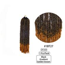 24 英寸蝴蝶辫钩针辫子 Meche 人造辫子钩针辫子接发软辫卷发辫子合成头发 - 彩色 - 查看 13