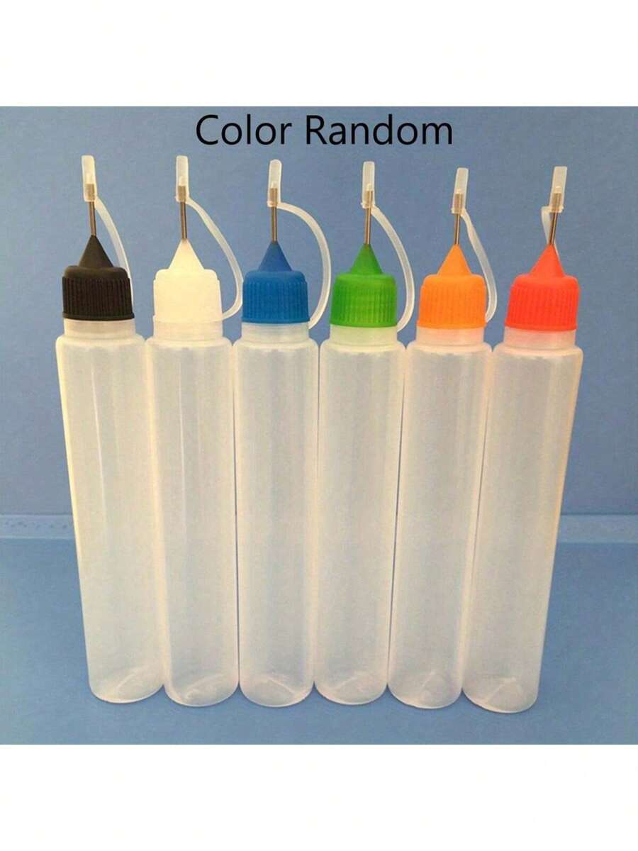 5件套長陶器diy擠泥繪畫瓶隨機顏色擠壓顏料瓶顏料包裝瓶 - 彩色 - 查看 1