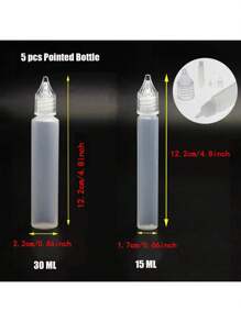 5件套長陶器diy擠泥繪畫瓶隨機顏色擠壓顏料瓶顏料包裝瓶 - 彩色 - 查看 7