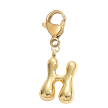 可爱字母泡泡项链吊坠，包包吊坠 - 幸运水晶吊坠，字母 A-Z，闪亮合金包包背包吊坠 - 生日和特殊场合的完美礼物，钥匙扣戒指包包背包吊坠汽车吊坠，送给女性和女孩的礼物，钱包和手提包配件 - 金色 - 查看 32