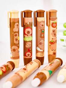 1 件随机卡通水豚橡皮擦，学生用伸缩铅笔橡皮擦，可爱水豚橡皮擦，学生绘图橡皮擦，学生奖品橡皮擦，开学用品 - 彩色 - 查看 12