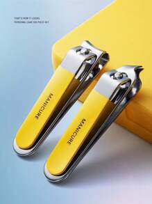 6 In 1 Plastic Box Nail Clipper Set, Nail Clipper Set With Ear Pick And Nail File, Sharp Edge Fingernail And Toenail Clipper Cutter For Manicure And Pedicure, It Is The Preferred Choice For Personal Use And Gifts