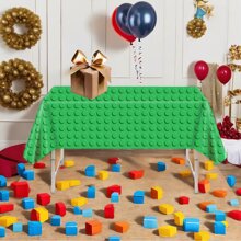 1pc Brick Tablecloth - 54"X108" - Building Block Party, Player Birthday Party Supplies, Building Block Birthday, Birthday Party Decorations