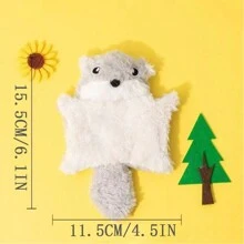 1pc Plush Pet Doll, Dog/Cat Doll Flying Squirrel Shaped Plush Doll With Crinkle Paper Inside, Chew Resistant Cute And Fun Plaything