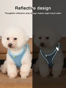 2pcs/Set Reflective Cat Dog Leash And Harness Set - Comfortable, Breathable Mesh Vest With Padded Nylon Lead For Small To Medium Breeds Pet Collars - No-Choke Design With Dual D-Ring