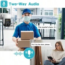 White -1PCS/2PCS/3PCS/4PCS-2.4G WIFI 1080p Wireless Outdoor High-Definition Monitoring Camera, 360 ° Panoramic Night Vision Full-Color And Automatic Human Tracking, Two-Way Audio, Easy To Operate, Easy To Use, Pet Camera Internal And Mobile Application, Suitable For Pet/Home Monitoring. - Trắng-4 chiếc - Xem 5
