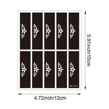 6 PCS Modern Designs Mehndi Mini TattooIcon Pattern Finger Temporary Body Art Tattoo Stickers - Multicolor - View 4