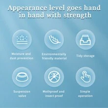 PET透明真空压缩袋，季节性衣服收纳袋，服装被子收纳袋，厚实防爆 - 彩色 - 查看 2