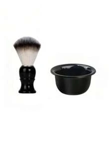 1 Set Men's Shaving Brush And Bowl Kit, Includes Shaving Brush, Acrylic Brush Holder And Razor Stand, Gift Set For Valentines Day And Father's Day, Designed For Wet Shave Experience