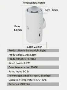 1pc Intelligent Sensor Wall Light, Easy To Install Human Motion Sensor, USB Magnetic Night Light, Decoration Atmosphere Landscape Light, Suitable For Home Decoration Deck, Wall, Garage, Terrace, Porch, Courtyard, Corridor