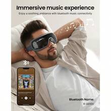 RENPHO Eyeris 3 - Masajeador de Ojos con Calor Controlado con voz en ingles, Máscara de Ojos Calentable con Ajuste de Masaje DIY, Dispositivos Oculares con Música Bluetooth para Alivio de Migrañas, Relajación, Ojeras, Regalos Ideales - 1 - Ver 8