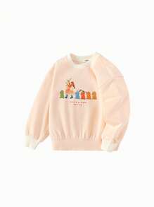 Balabala Girls' Printed Sweatshirt, Sweet Adorable Spring Top