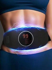 Rechargeable Waist Massager With Vibration - Includes Elastic Belt, USB Charging