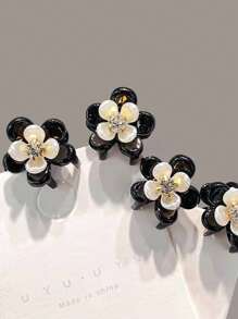 10pcs/Set Camellia Flower Rhinestone Mini Clip, Super Fairy Sweet High-End Princess Hairpin, Fashion Elegant Versatile Bangs Side Hair Clip, Suitable For Daily Outfit, Photo Shoot, Outdoor, Commute, Date, Beach Holiday Hair Claws Claw Clips Hair Clips Hair Jaw Clip Hair Clamps Hair Clutch Hair Catcher Clip