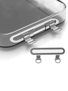 1pc Stainless Steel Double Buckle Cell Phone Lanyard - Multicolor - View 6