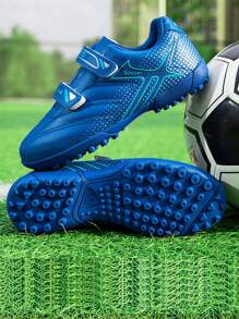 Kids Football Cleats, Wear-Resistant Non-Slip Soccer Shoes For Children Training & Match, Toddler & Little Kid Sizes 25-33 - Blue - View 3