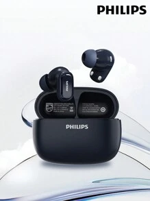 PHILIPS 飞利浦 TAT2569 蓝牙耳机,半入耳式,ANC 防噪音,HIFI 立体声高品质音频,透明模式,高清通话,带麦克风的 AI 降噪,电池寿命长,适用于智能手机、笔记本电脑、运动和游戏 - 彩色 - 查看 13