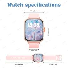 MixtataDi Smart Watch, Wireless Calling /Dial, Multi -Sport Mode, Calling Reminder And Rejection, SiMs Reminder, Custom WallpaperFor IOS/Andriod - Black - View 8