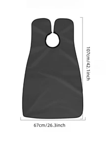 1 套带吸盘的理发围裙，理发沙龙胡须修剪围兜，成人男士造型 - 彩色 - 查看 2