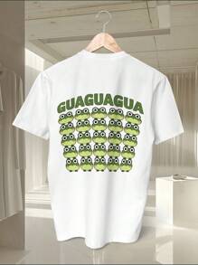 Guaguagua Frog Graphic Tee 220g Cotton Casual Short Sleeve T-Shirt Comfortable Breathable Printed Jersey For Men And Youth