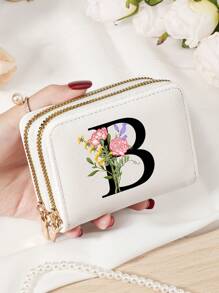 Burgundy Bag Charry Red Bag Wine Red Bag Large Capacity Multi Double Zipper Card Holder Wallet Business Card Holder Credit Card Holder Women For Women Wallet Mini Wallet Purse Wallet Card Wallet - Burgundy - View 58