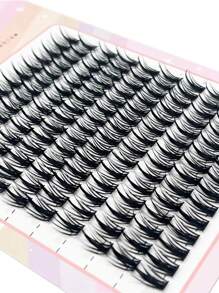 160簇假睫毛黑色自然漫画睫毛动漫睫毛大容量睫毛延长亚洲风格化妆条睫毛，睫毛，睫毛，假睫毛 - 黑色 - 查看 5