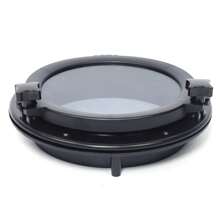 Quiltern Round Porthole (8 Inch), Yacht Marine RV Porthole Skylight Glass Window Decorative Window Watertight Window - Black - View 5