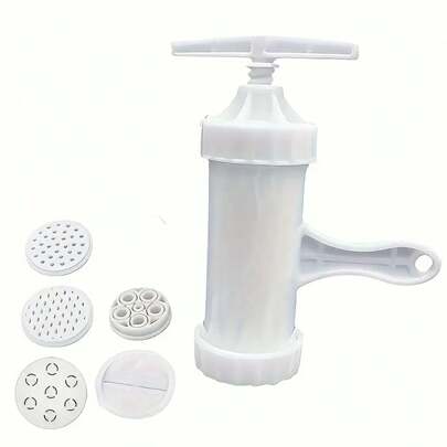 6 Stück manuelle Pasta-Maschine aus Kunststoff mit 5 Formen, Küchenset für den Hausgebrauch