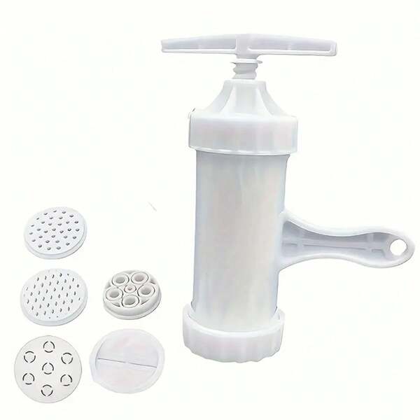6pcs/Set Manual Plastic Pasta Maker With 5 Molds, Kitchen Tool For Home Use